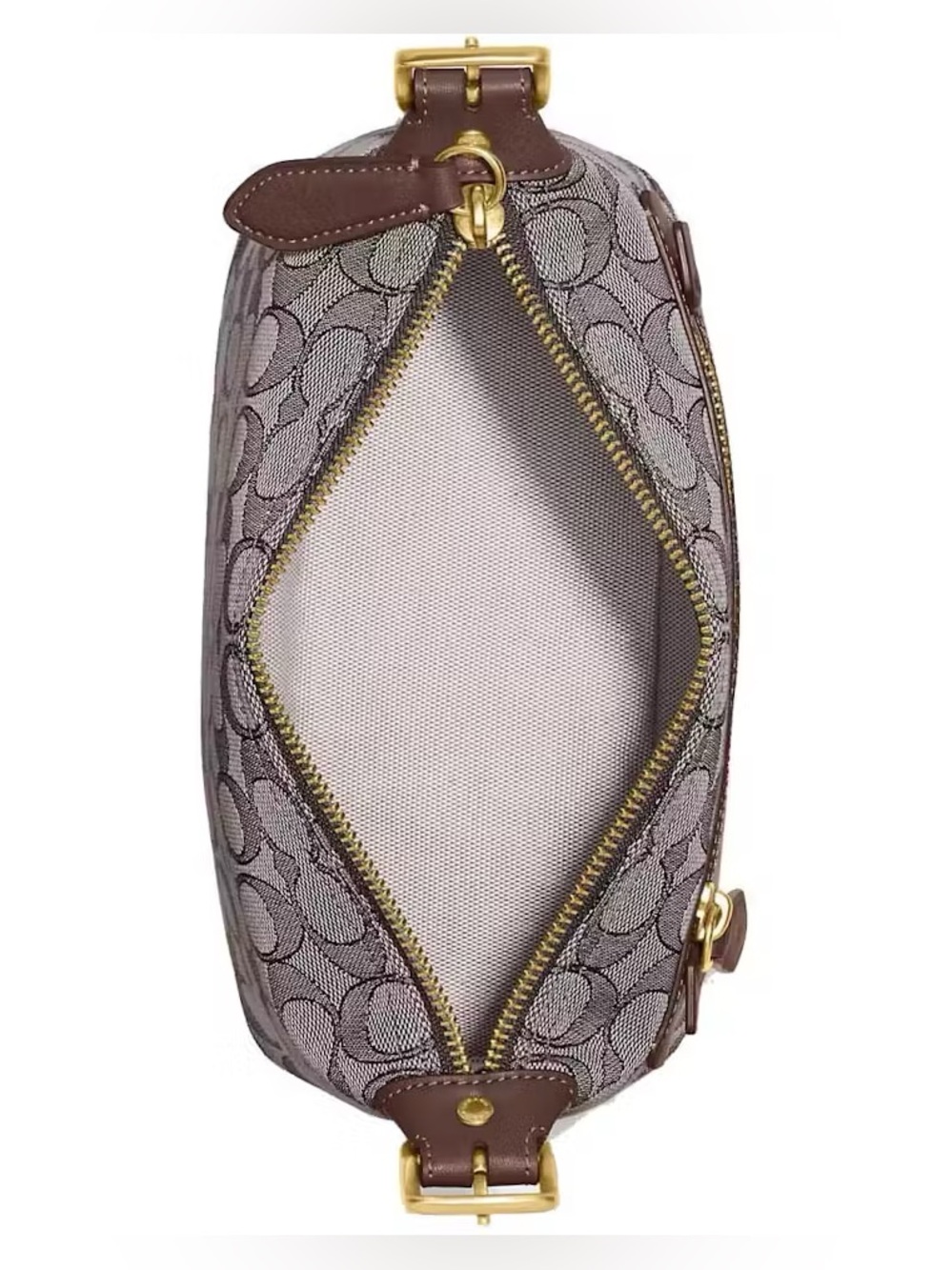Coach Demi Bag Signature Jacquard Brass/Maple Brown Limited Re-Edition - Picture 2 of 8